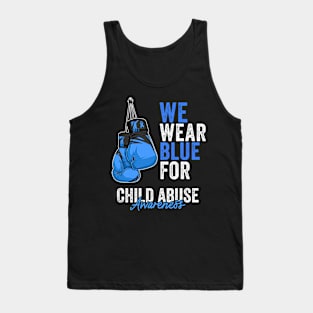 Child Abuse Prevention Awareness Month Blue Ribbon gift idea Tank Top